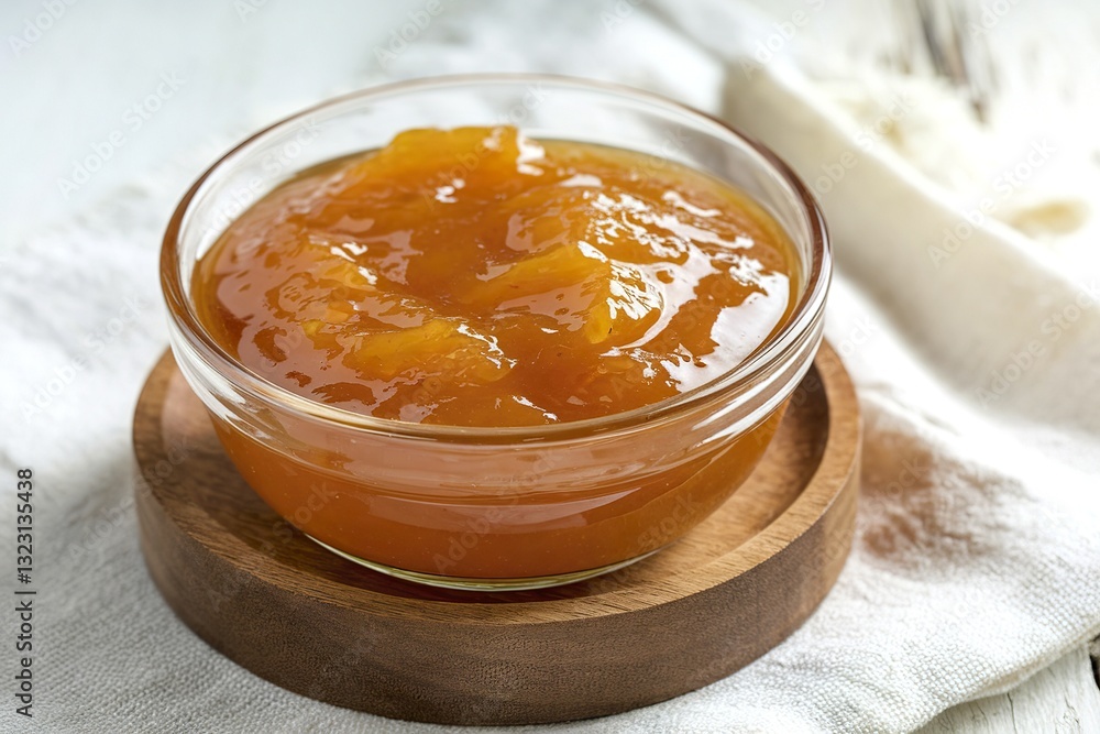 a bowl of apricot jam a bowl of apricot jam