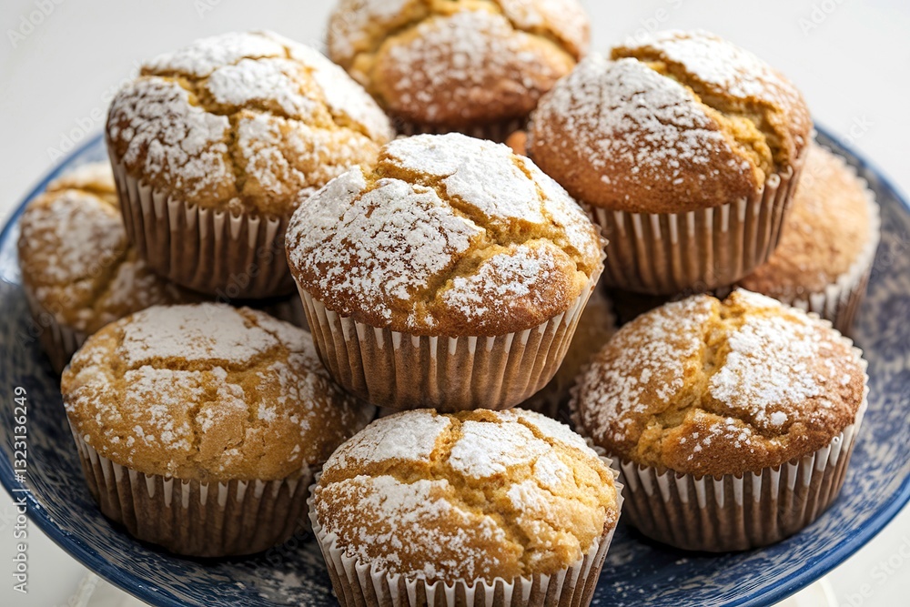 a white plate containing several muffins a white plate containing several muffins