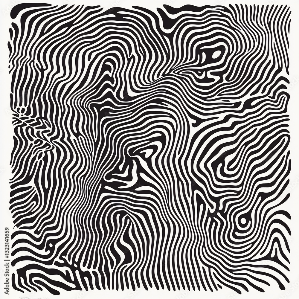 Abstract zebra print pattern with wavy lines. Abstract zebra print pattern with wavy lines.