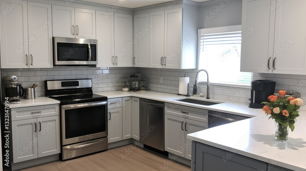 Fototapeta premium stainless kitchen cabinet paint