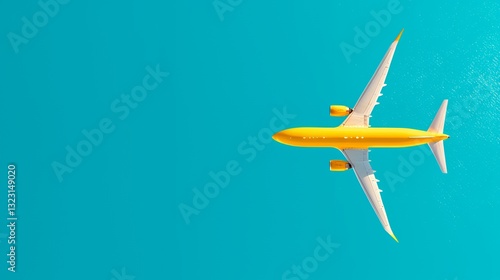 Wallpaper Mural Airplane Flying Over Ocean Viewed From Above Perfect for Travel Ads Torontodigital.ca