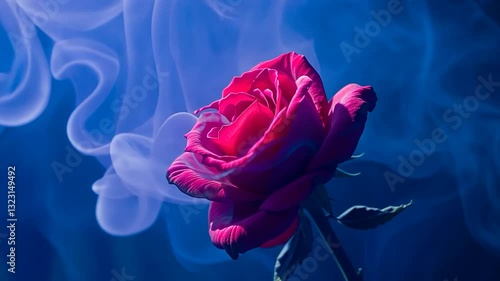 Enchanted Rose: A Mystical Bloom in a Smoky Haze