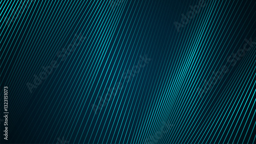 Dark background with intricately arranged lines looks dimensional.