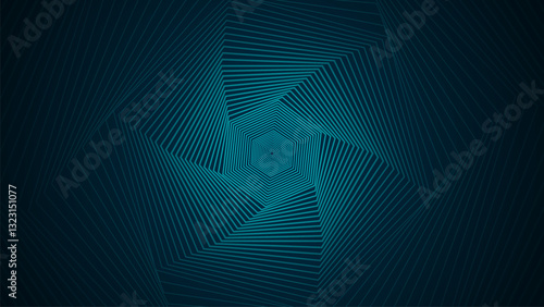 Dark background with hexagonal lines arranged in an orderly and dimensional manner.
