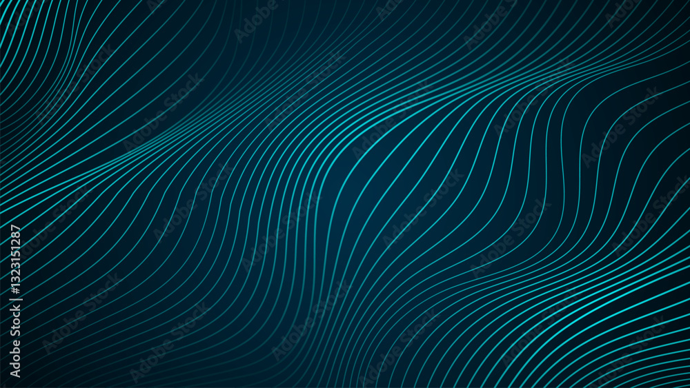A dark background with wavy lines arranged in an intricate manner looks dimensional. A dark background with wavy lines arranged in an intricate manner looks dimensional.