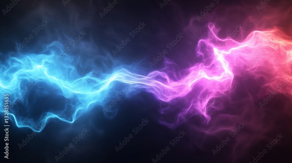 Abstract energy flow, vibrant colors, dark background, design element Abstract energy flow, vibrant colors, dark background, design element
