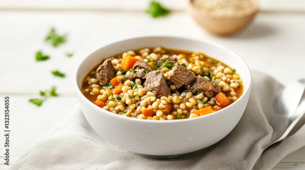 Artisanal slow-cooked dog stew with venison, barley, and root vegetables Artisanal slow-cooked dog stew with venison, barley, and root vegetables