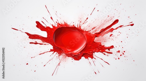 vibrant red paint splash