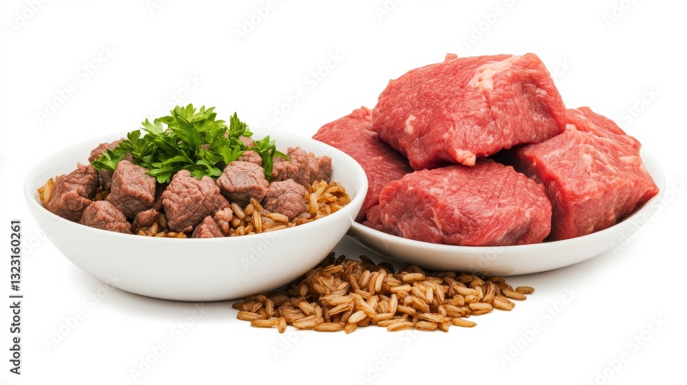 High-protein meal for large dogs with grass-fed beef and brown rice High-protein meal for large dogs with grass-fed beef and brown rice