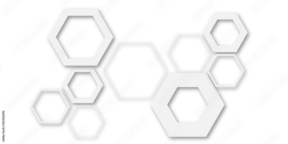 Use for book, poster, flyer, website vector illustration.Abstract light grey and white hexagon 3d effect pattern with shadow seamless texture background.
Use for book, poster, flyer, website vector illustration.Abstract light grey and white hexagon 3d effect pattern with shadow seamless texture background.