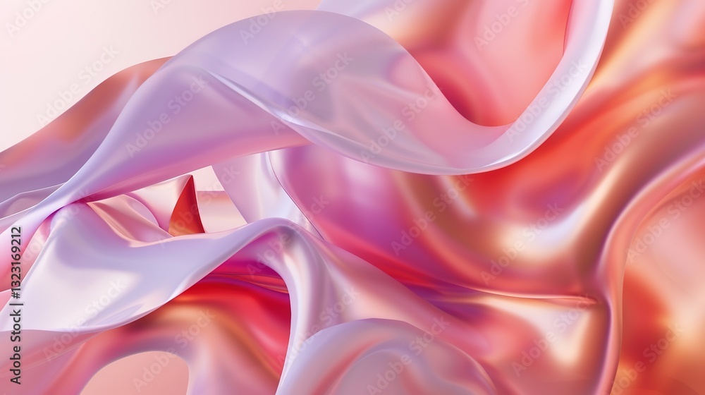 Obraz premium Eye-catching 3D rendered gradient design element that is ideal for use in banners, wallpapers, and posters. The smooth gradient transitions and three-dimensional effect create an appealing visual that