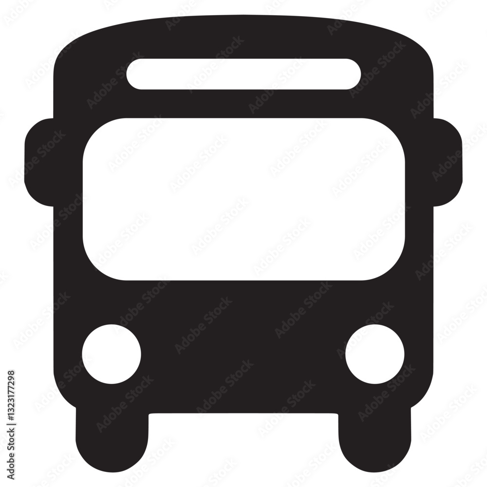 Bus Icon Template Flat Design vector illustration
