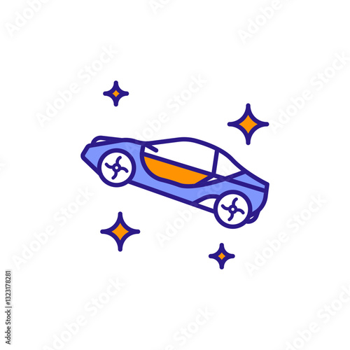 Luxury Car Icon as a Status Symbol.