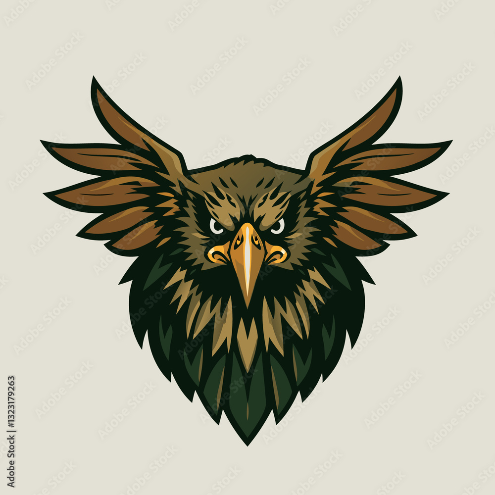 Obraz premium Hunter Eagle mascot logo