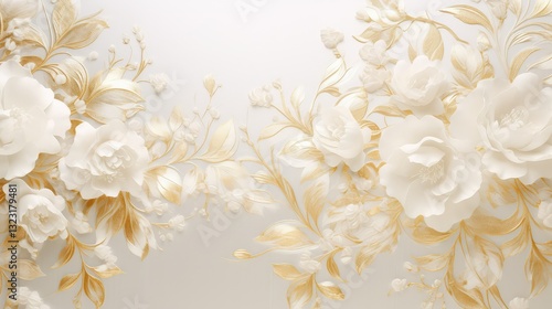 intricate white gold background