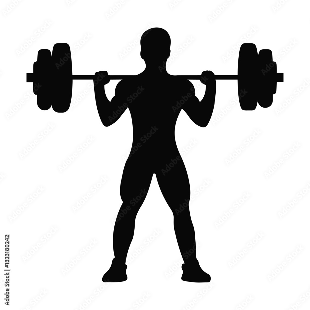 silhouette of man lifting weights silhouette of man lifting weights