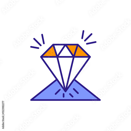 Expensive Jewelry Icon Symbolizing Wealth.