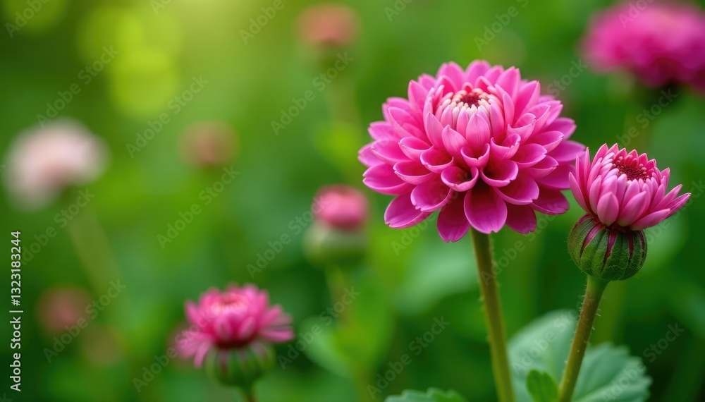 Delicate globe amaranth blooms in a lush garden, garden blooms, wildflowers, nature Delicate globe amaranth blooms in a lush garden, garden blooms, wildflowers, nature