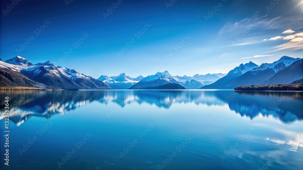 Glacial Reflections on Blue Lake, calm, serene landscape, calm, serene landscape Glacial Reflections on Blue Lake, calm, serene landscape, calm, serene landscape
