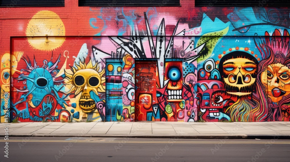 Fototapeta premium colorful grafitti wall