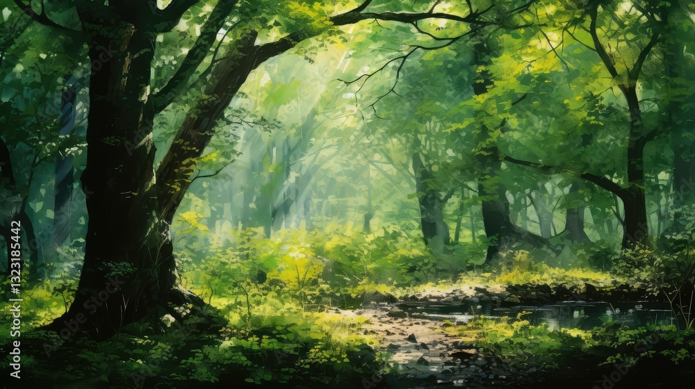 Naklejka premium leaves colorful background green