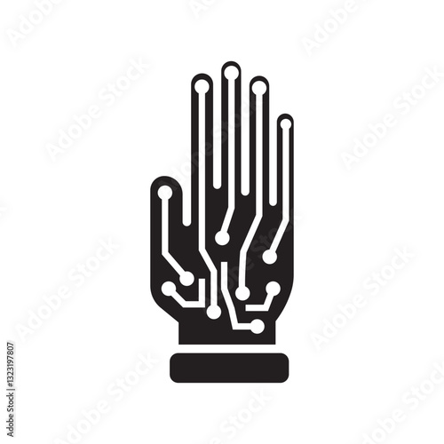 Wallpaper Mural Robot hand icon logo design template isolated illustration Torontodigital.ca