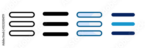 Navigation Bar Icon Set Multiple Style Collection