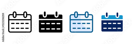 Calendar Icon Set Multiple Style Collection