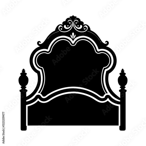Headboard silhouette vector
