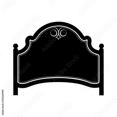 Headboard silhouette vector