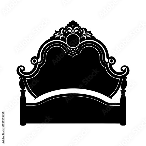 Headboard silhouette vector