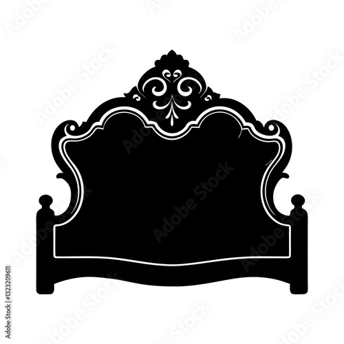 Headboard silhouette vector