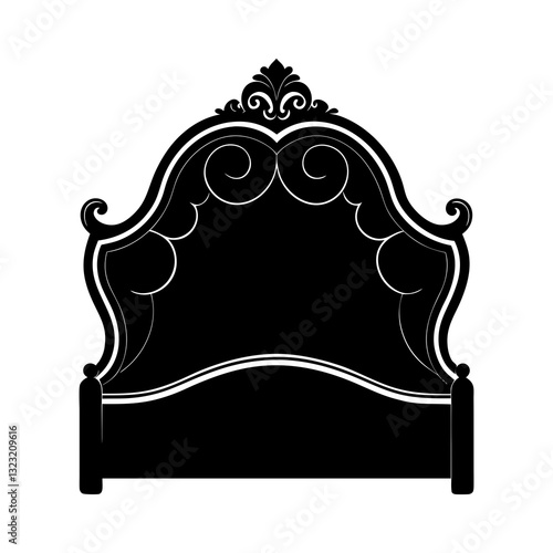 Headboard silhouette vector
