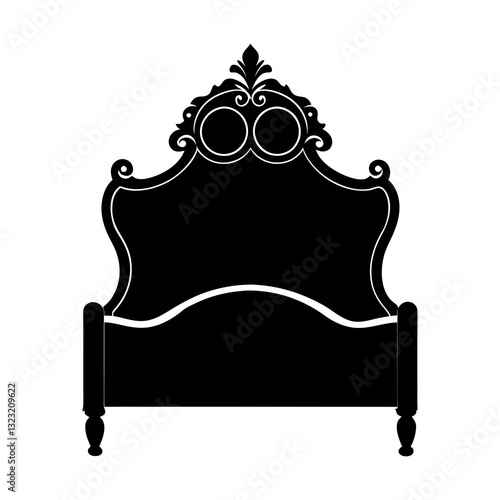 Headboard silhouette vector