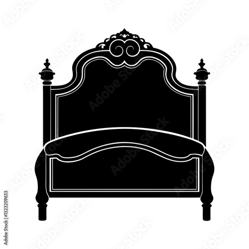 Headboard silhouette vector