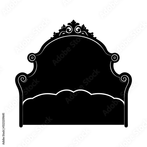 Headboard silhouette vector