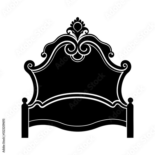 Headboard silhouette vector