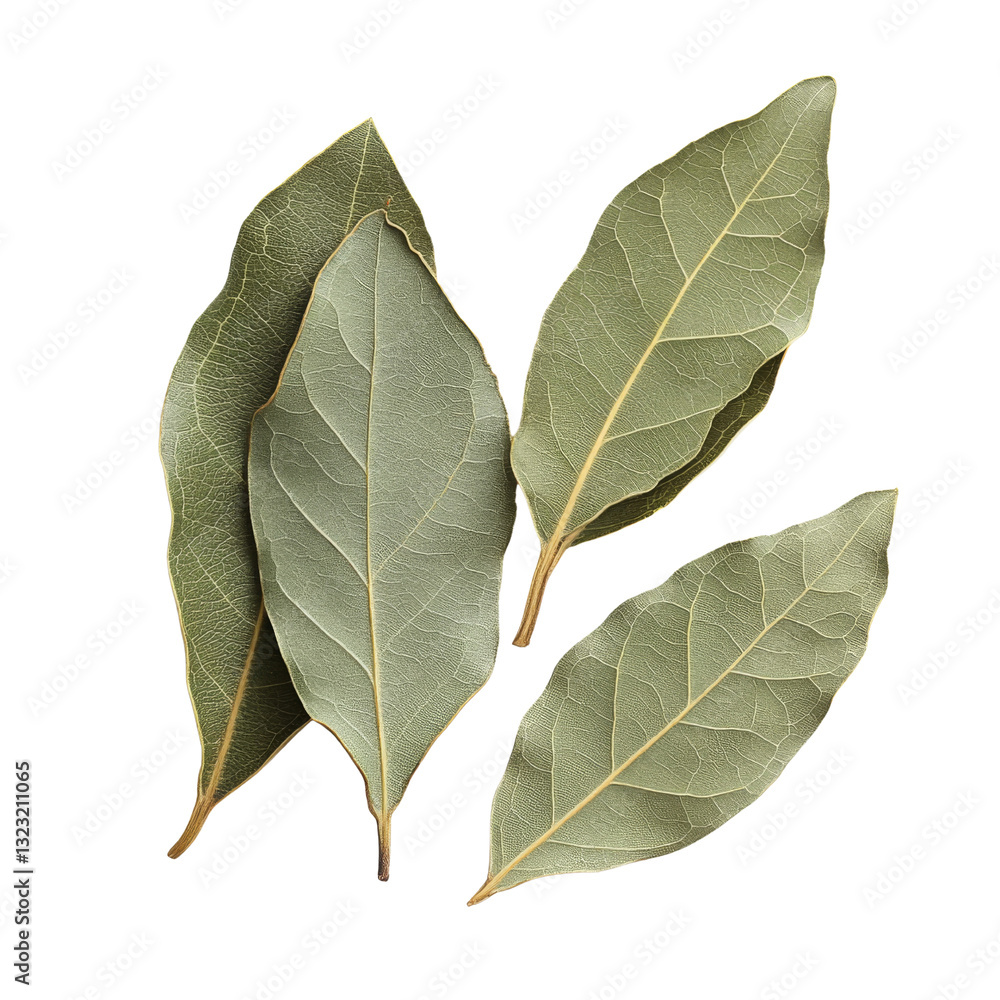 Obraz premium A collection of dried bay leaves arranged artistically.