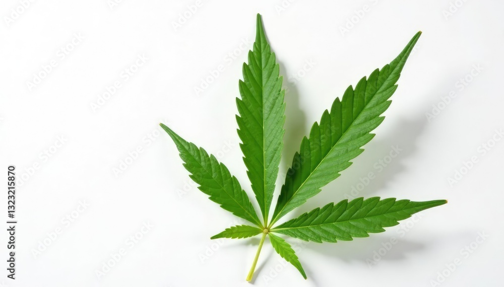 solo marijuana leaf on plain white background with shadow, high contrast, organic, natural solo marijuana leaf on plain white background with shadow, high contrast, organic, natural