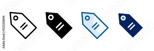 Tag Icon Set Multiple Style Collection