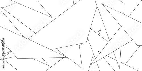 Abstract background with liens and triangles shape on white background. White and grey geometric overlapping rectangle pattern Geometric background soft shadows as patten ..White polygon textured .