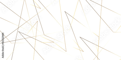 Abstract background with liens and triangles shape on white background. White and golden geometric overlapping rectangle pattern Geometric background soft shadows as patten ..White polygon textured .