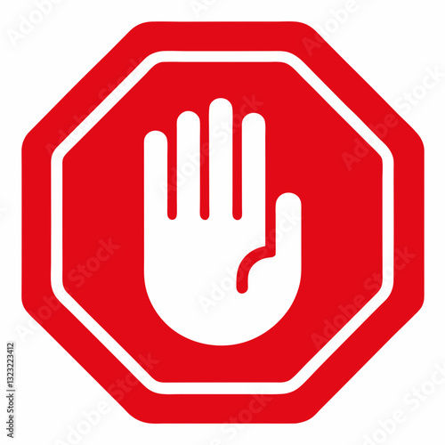 stop hand sign