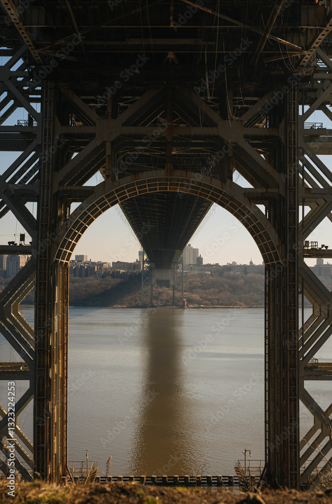 Steel Details Beneath the George Washington Bridge Steel Details Beneath the George Washington Bridge