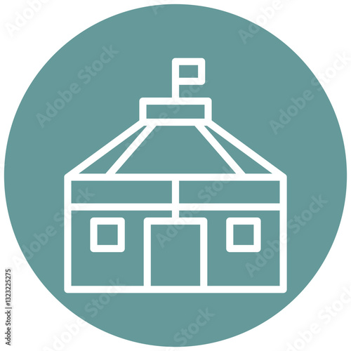 Vector Design Yurt Icon Style