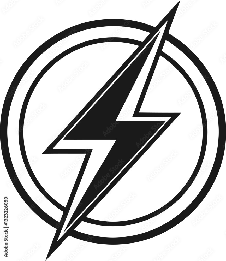 Lightning bolt vector icon with a glossy circular design in blue and green representing electricity and power Lightning bolt vector icon with a glossy circular design in blue and green representing electricity and power