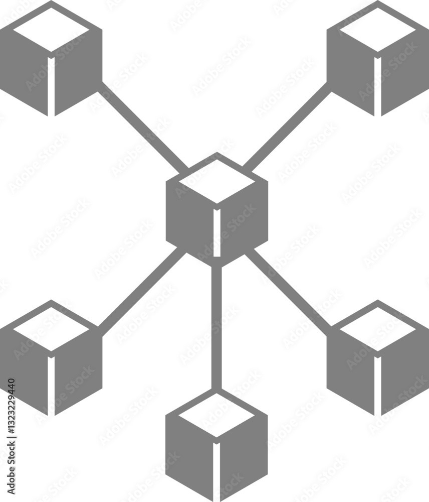 Obraz premium Blockchain Icon