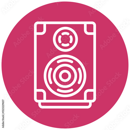 Vector Design New Year Speaker Icon Style