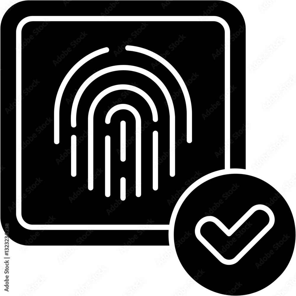 Approved Fingerprint Illustration Approved Fingerprint Illustration