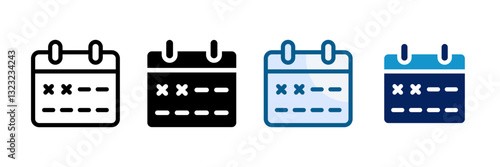 Date Picker Icon Set Multiple Style Collection